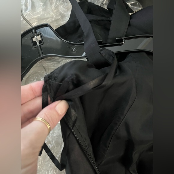 ‼️FIRM‼️EUVC Jovani 2 100% Silk Black Gown - Picture 12 of 12